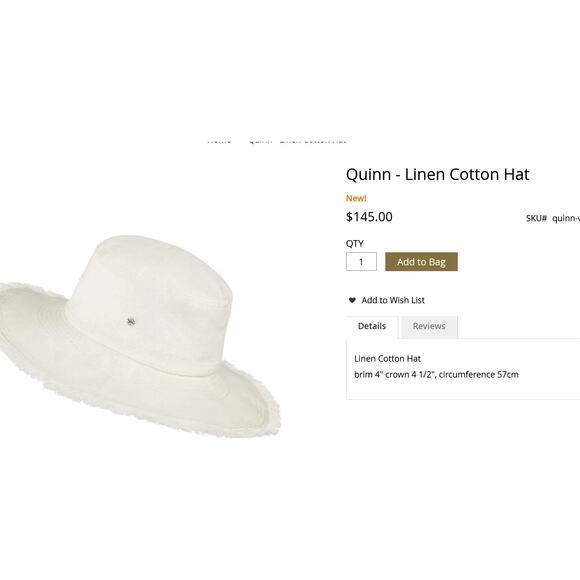 Flora Bella‎ Quinn Linen Cotton Hat Flora main image 6
